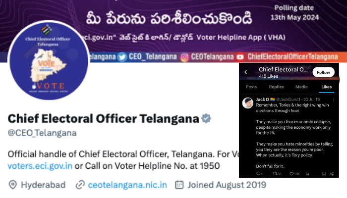 Telangana Chief Election Officer liked tweet favouring return of ballot paper, issues clarification after screenshots went viral: Here’s what happened