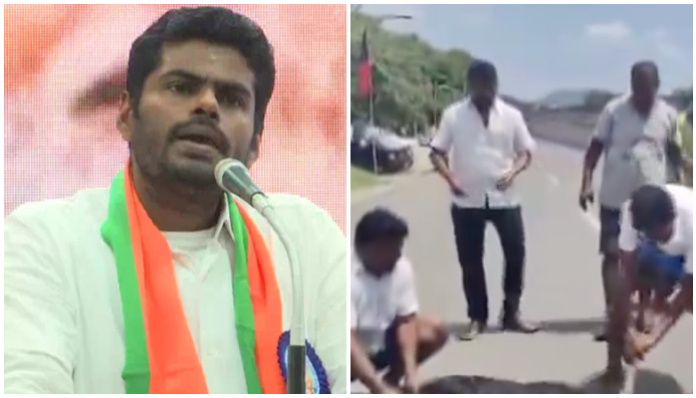 DMK cadre behead a goat on camera to mock K Annamalai