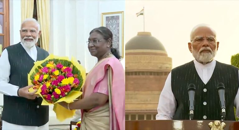 President Droupadi Murmu appoints Narendra Modi to the office of Prime Minister after meeting NDA leaders, the new govt to be sworn in on Sunday evening