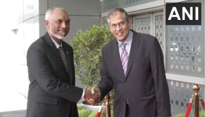 After having led the “India Out” campaign in the Maldives, Maldivian President Mohamed Muizzu arrives in India to attend PM Modi’s oath ceremony 