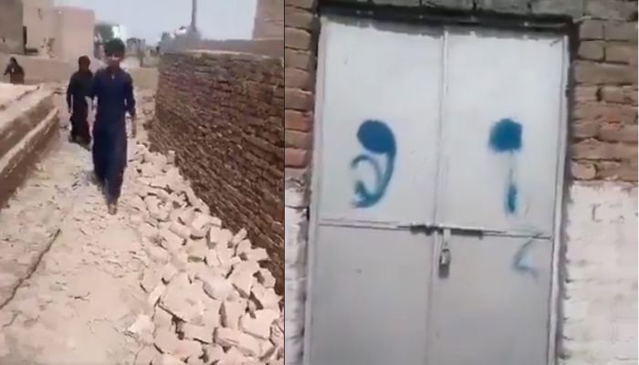 Pakistan: Islamists vandalise dilapidated Ram Temple in Sindh, desecrate, and cover Hindu religious symbols with spray paint, steal deities’ Idols, and copies of Geeta