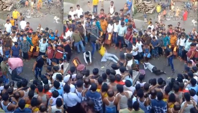 West Bengal: Bahubali leader ‘JCB’ kicks, assaults a married woman and a man with sticks in public ‘arbitration meeting’, ‘Insaf Sabha’ over allegation of an extramarital affair