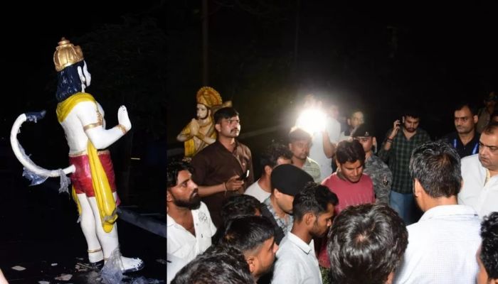 UP: Madarsa children vandalise Hanuman idol installed in Ramayana Park in Rampur