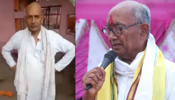 Madhya Pradesh: Former sarpanch shaves his head after Digvijaya Singh’s defeat, had placed a bet with a villager on the Congress leader’s victory