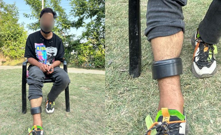 Jammu and Kashmir: Budgam Police installs GPS tracking anklet on one Mudasir Fayaz accused of aiding terrorists
