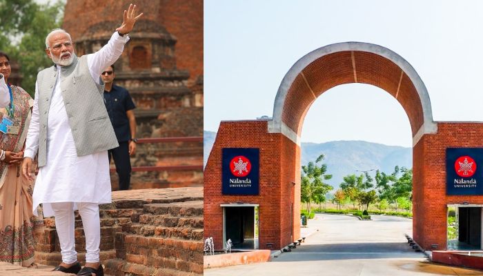 PM Modi inaugurates new Nalanda University campus in Rajgir, visits the old ruins where Bakhtiyar Khilji burned down the ancient Nalanda