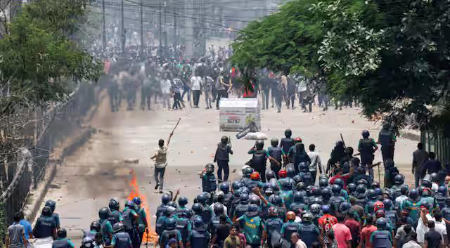 Bangladesh protests Indian students