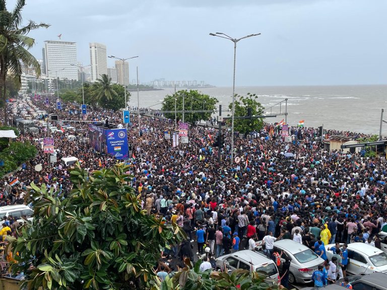 Sea of fans at Marine Drive in Mumbai to welcome Team India after T20 World Cup triumph