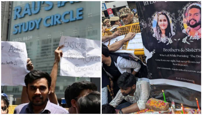 Rajinder Nagar: students continue protests