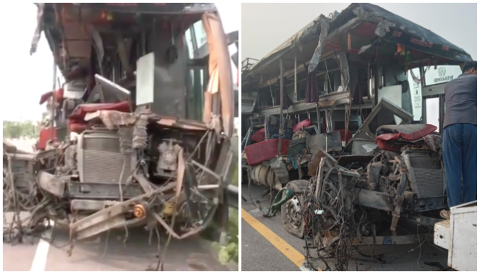 Unnao: Bus collides with milk tanker on Luncknow-Agra Expressway, 18 dead