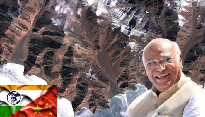 China builds military base in an area on north bank of Pangong Tso under its control since 1962, Mallikarjun Kharge falsely claims it was under Indian control until 2020
