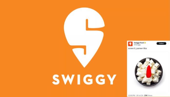 Paneer Tikka, not Tika: Swiggy deletes controversial post after netizens’ outrage, accused of Hinduphobic social media content
