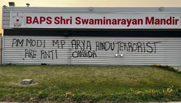 India strongly takes up Hindu Temple vandalisation issue with Canadian authorities, expects swift action