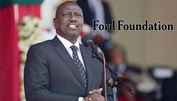 President of Kenya, William Samoei Ruto, accused Ford Foundation of fueling anti-government protests in the country