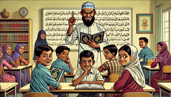 New Delhi: ‘Jai Mata Di’ Coaching Centre teachers Rizwan, Absar and Irfan force minor Hindu boy to read Quran, recite Kalma, complaint filed