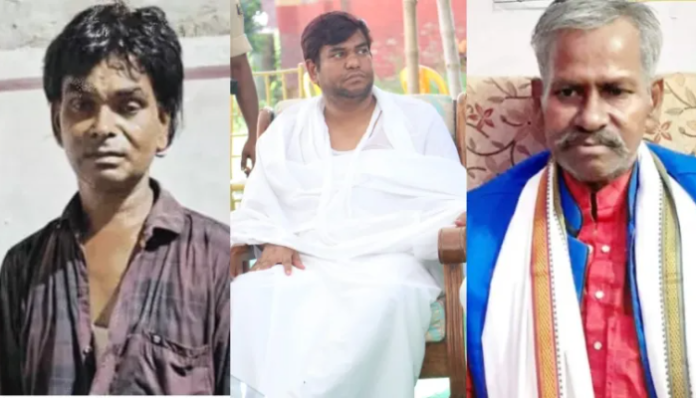 Kazim Ansari (L), Mukesh Sahni (C) and Jitan Sahni (R).