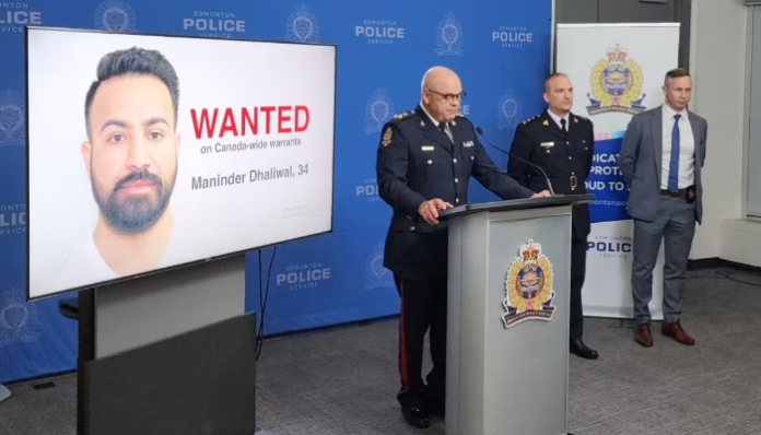 EPS Chief Dale McFee talking to the reporters.