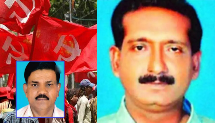 CPM leader Babu Panicker and 13 others found guilty of murdering Anchal Ramabhadran (R).