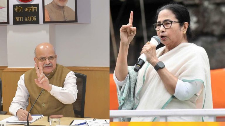 Her request to speak ahead of turn was accepted, she spoke in allotted time and left to catch flight: Niti Aayog CEO refutes Mamata Banerjee’s ‘mic muted’ claim