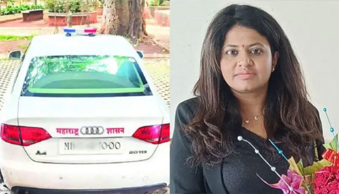 Audi Car of Puja Khedkar seized by Pune Traffic Police