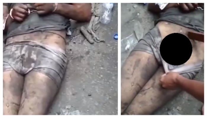 ‘Hindu, Hindu’: Islamists check dead body’s private part for circumcision, rejoice after realising that the person lynched is a Hindu, video from Bangladesh goes viral