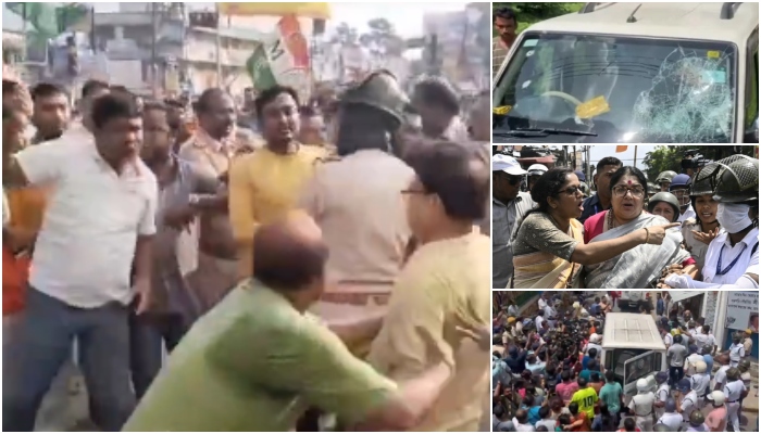 Bangla Bandh on August 28:  Bullet firing on a BJP leader’s vehicle, police lathi charge and more as people raise voices against TMC govt