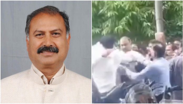 Rajasthan Congress' Rafiq Khan 'assaulted' for harassing a woman, attacker veteran CRPF jawan detained, video viral
