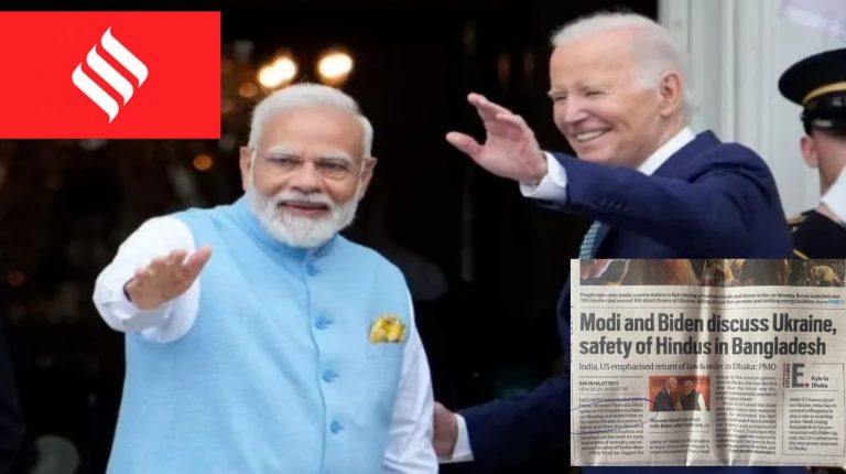 Indian Express misrepresents phone call between PM Modi and President Biden on Ukraine and Bangladesh Hindus, insinuates Modi initiated the call