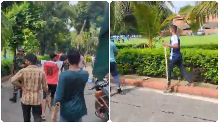 Protesters Bangladesh PM's residence stormed