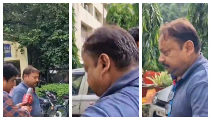 ‘Slow down, you may trip and fall’: Kolkata police ASI Anup Dutta runs away on being asked about his relationship with RG Kar case accused Sanjay Roy
