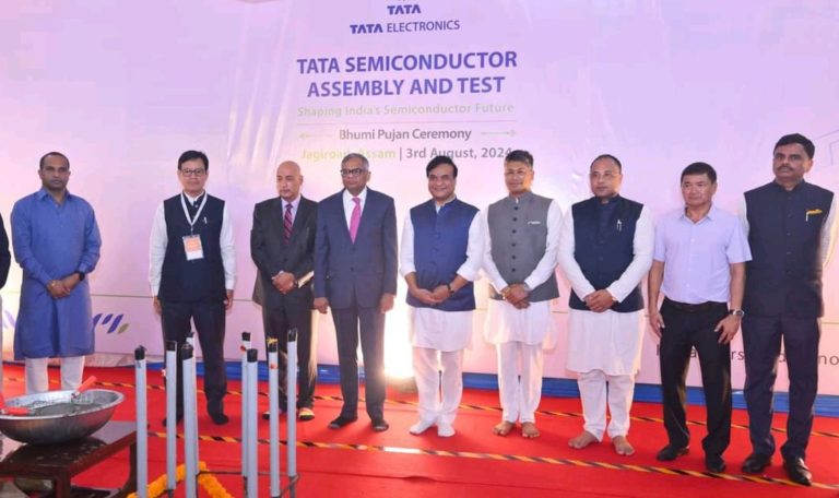 Tata’s semiconductor plant in Assam will be operational by 2025, will bring entire semiconductor ecosystem companies to the state: N Chandrasekaran after Bhumi Pujan of the plant
