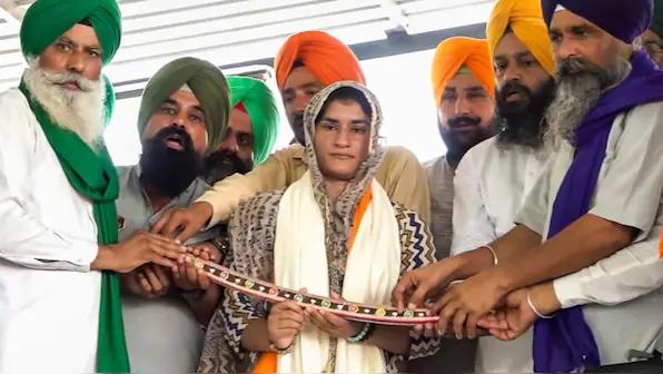 Quid pro quo? Vinesh Phogat joins farmers’ protest at the Shambhu border days after being awarded a ‘gold medal’ by Khap panchayat