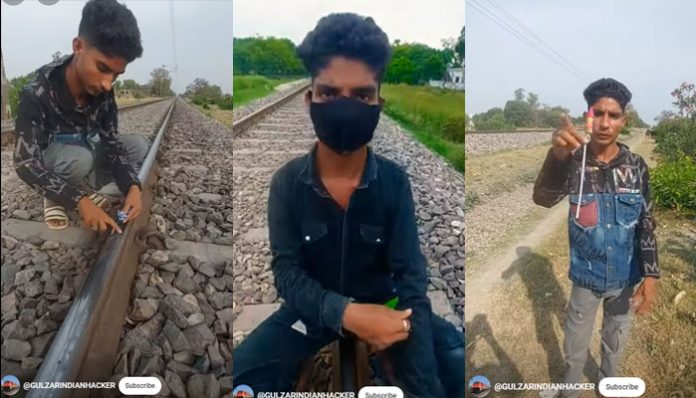 Gulzar Sheikh and other YouTubers putting lives of train travellers at risk by putting random things on railway tracks