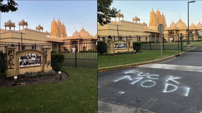 ‘F*ck Modi, Modi is terr*rist, Hindustan Murdabad’: Extremists deface BAPS Mandir in New York, third attack on Hindu temple in US in recent years