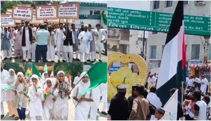 Madhya Pradesh: Islamists on Eid-e-Milad pelt stones at Hindu temples, throw fire cracker bombs in Hindu houses, raise Palestine flags, 2 FIRs booked