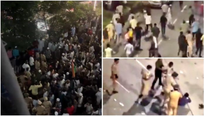 AIMIM's 'Chalo Mumbai' rally: Police resorts to lathi-charge, files FIR against AIMIM workers for blocking roads, conducting 'rasta roko' protest