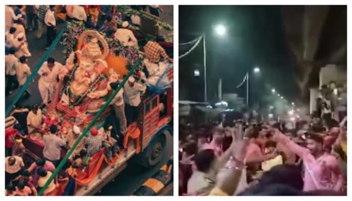 Another stone attack during Ganesh Visarjan: Islamists pelt stones and break Ganesh idol when procession nears Hindustani mosque in Bhiwandi, Maharashtra