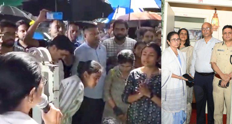 Kolkata: Protesting doctors’ delegation return from CM’s residence without meeting after govt refused live streaming, video recording by their videographer