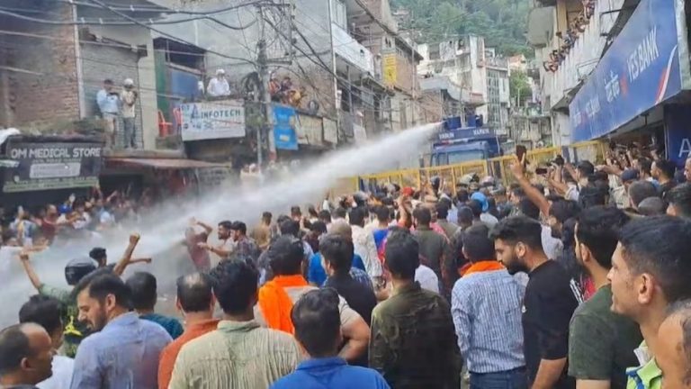 After Sanjauli, protests break out in Mandi in Himachal over illegal mosque construction, water canon used on Hindu protestors