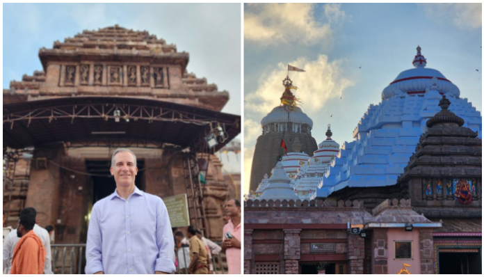 US Ambassador Eric Garcetti at Shri Jagannath Temple Puri