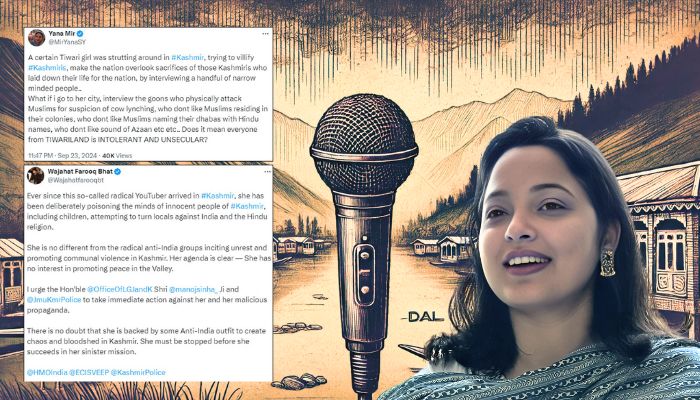 Kashmiri Islamists paint a target on woman journalist simply because she took a mic and asked simple questions to locals, who want to break temples