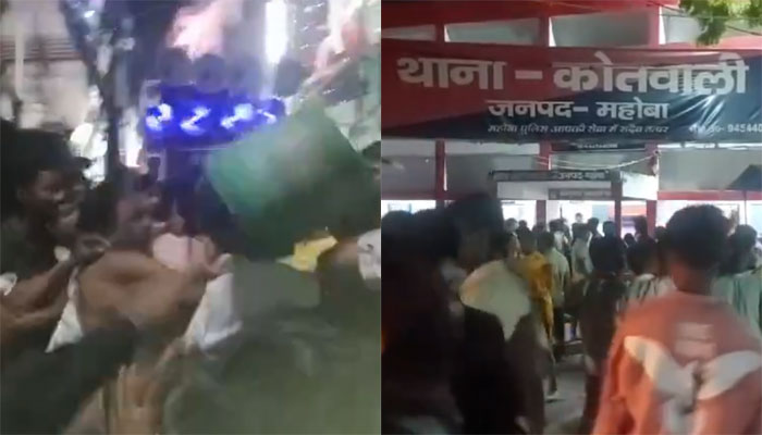 Yet another incident of stone pelting during Ganesh Visarjan, in Mahoba, Uttar Pradesh, stones pelted on the Hindu procession