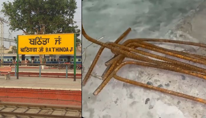 Another attempt at derailing train?  Iron rods recovered from railway track in Punjab, loco pilot prevents accident by applying brakes just in time
