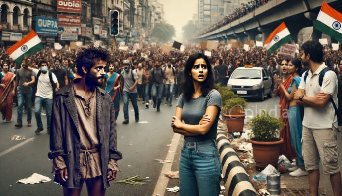 Man flashed his private parts in Kolkata during protests, police let him go saying he was mentally unstable