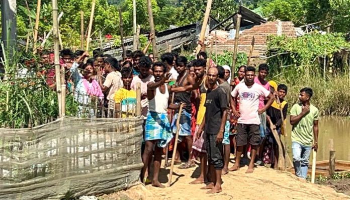 Locals stopped Congress delegation from entering Kosutoli village in Sonapur, Assam