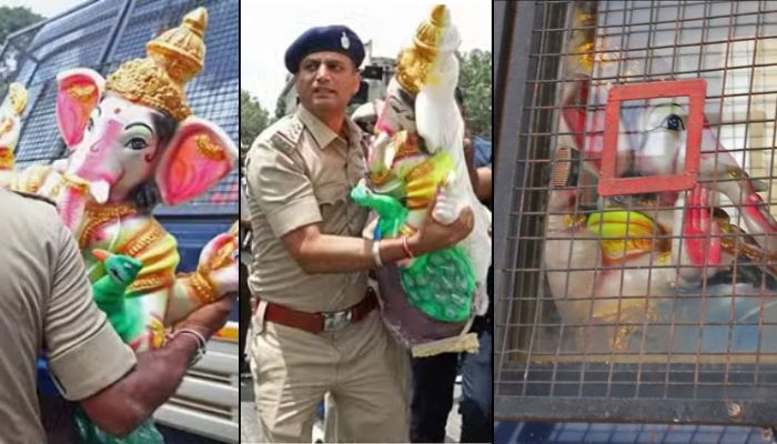 Karnataka: The story behind the heartbreaking picture of Lord Ganesh’s idol locked in police van