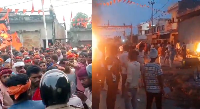 Uttar Pradesh: One Hindu devotee shot dead and several injured during attack on Maa Durga idol immersion procession in front of mosque in Bahraich