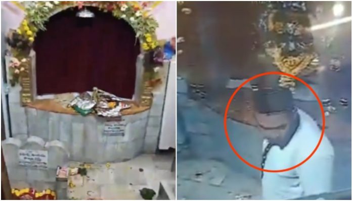 Hyderabad: CCTV footage in Muthyalamma temple vandalizm shows man wearing skull cap kicking Goddess idol
