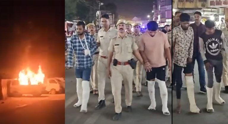 Rajasthan: BJP leader stabbed by mob for bursting firecrackers in front of his shop in Bhilwara, stones pelted and cars burnt in resultant violence, four attackers arrested