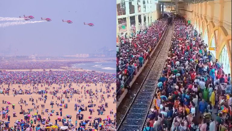 Chennai: 4 people die, around 100 hospitalised as stampede like situation erupts due to crowd mismanagement after Air Force Show
